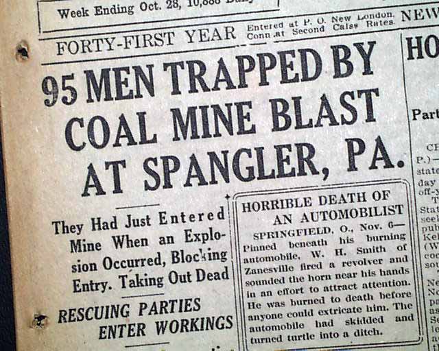 #OtD 6 Nov 1922 79 coal miners were killed in an explosion in Pennsylvania. Despite the mine being rated gaseous and miners being burned by gas at least 4 times, the mine was rated non-gaseous at the insistence of new mine operators
