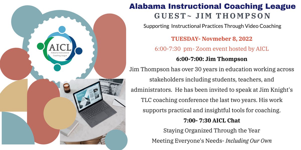 2 days until our Fall AICL meeting! Please join us for a conversation with Jim Thompson <a href="/Schoolguy/">Jim Thompson</a>. We will learn together, celebrate the work happening in our schools, and share tools for organizing the work of coaching! REGISTER TODAY! forms.gle/9fbguvQ3XUjuXB…