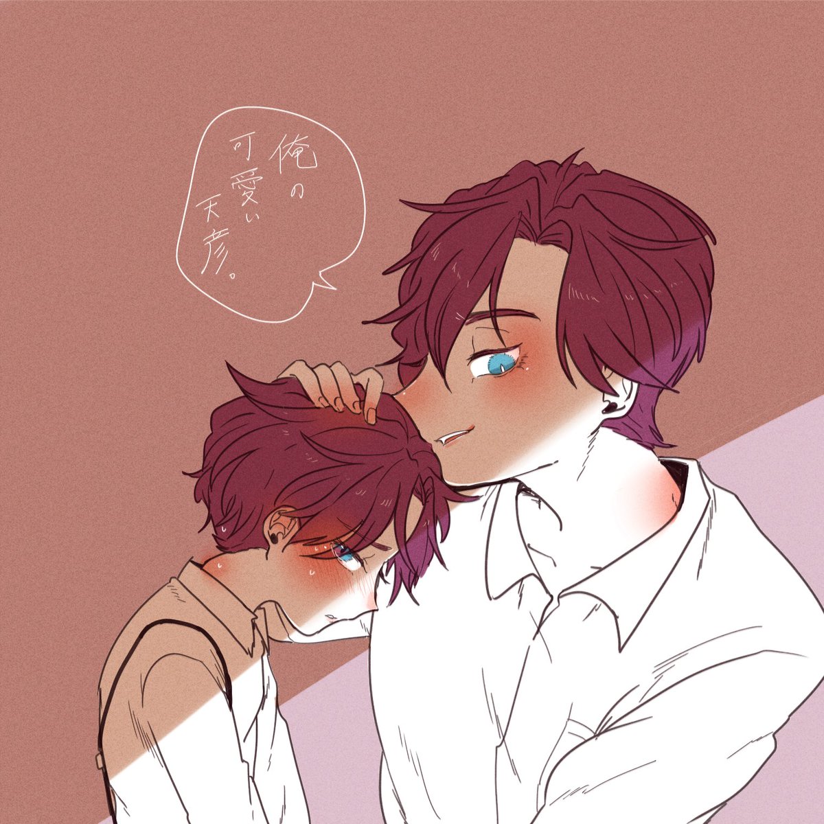 これは、兄彦さんと💜くんの幼少期捏造したピクチャー。 