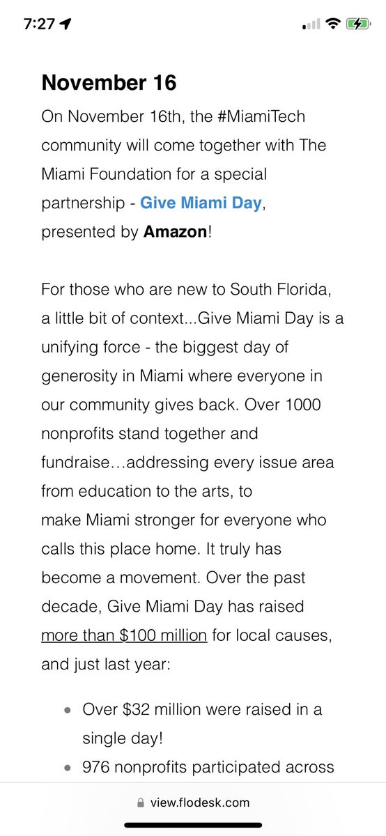 MichelleAbbs's tweet image. Of course every Miami Tech happy hour should be on your radar - but mark your calendar for the kick off to Give Miami Day on November 16th hosted by @amazon 

Info and RSVP here

view.flodesk.com/emails/6361697…