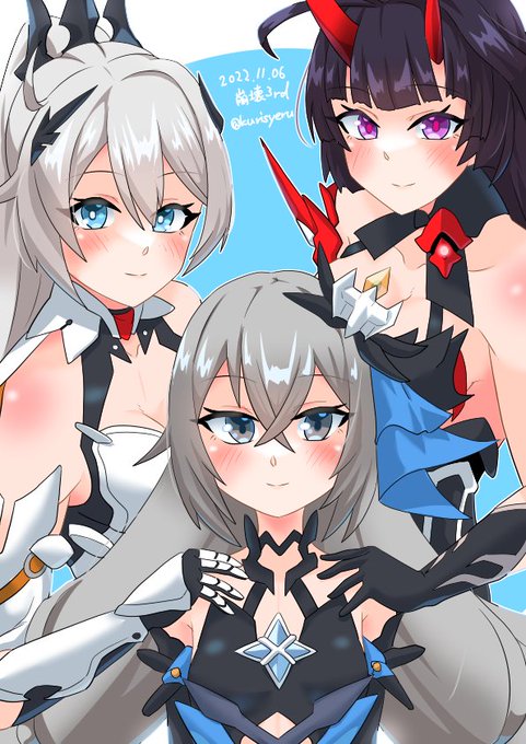 100日目
遂に到達100日目
薪炎の律者 雷の律者 理の律者
100日目だからってちょっと気合入れようって思ったけど、正直三人一枚は一日で描くの結構無理がありましたが頑張りました