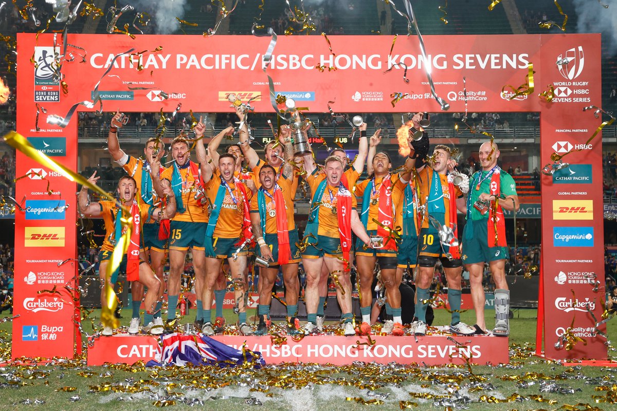 The @OfficialHK7s champions. 🏆

Congratulations to the @Aussie7s team on taking an incredible victory in Hong Kong.

#HSBC7s #HK7s #OurHK7s #Rugby7s