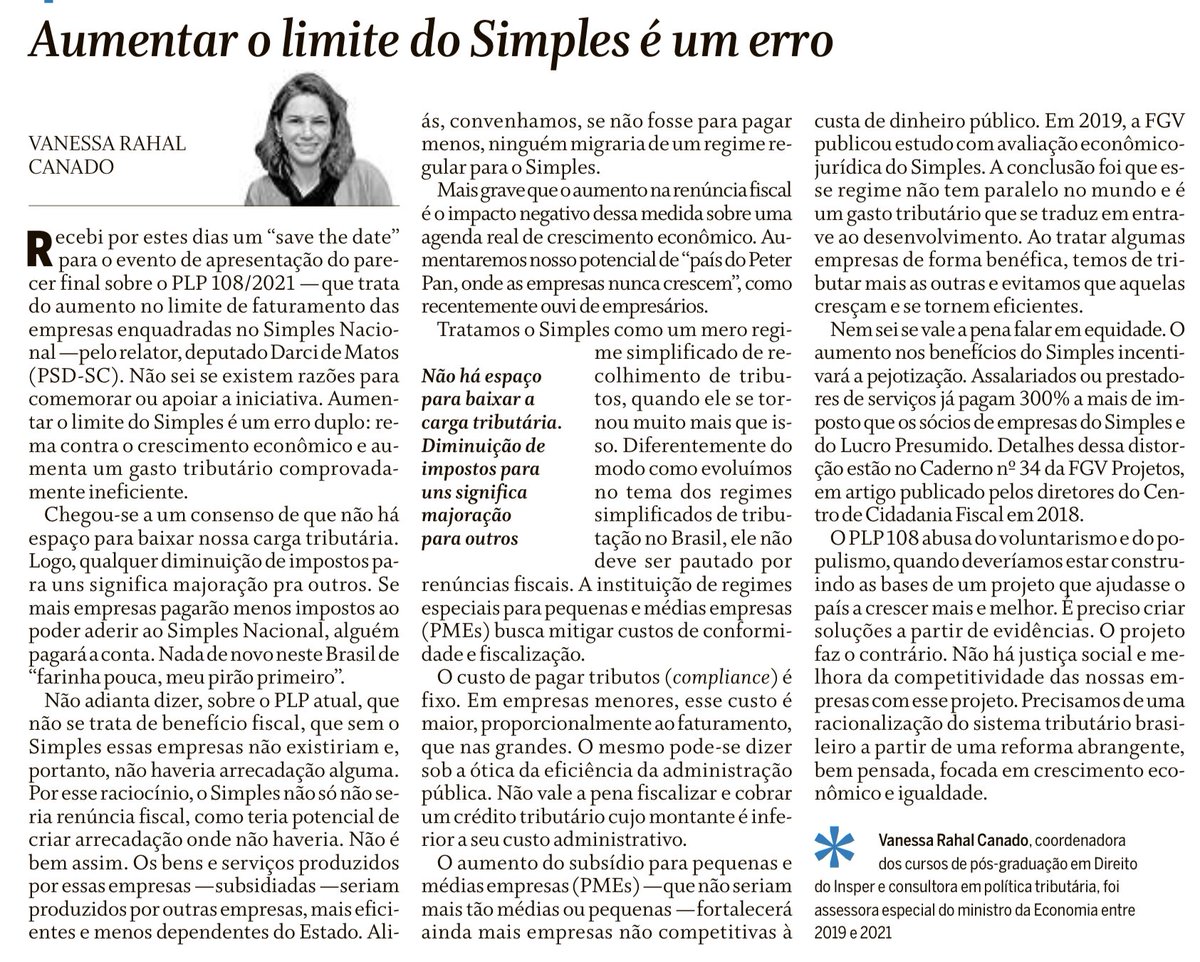 santoromaceio's tweet photo. O benefício tributário do Simples é o maior do gênero no mundo.Não só na abrangência que atinge pelo menos 80% das empresas brasileiras, mas também pela linha de corte que é muitas vezes superior a média do mundo.Não podemos piorar ainda mais isso.@Van_Rahal foi perfeita. https://t.co/vUFjHc76Lr