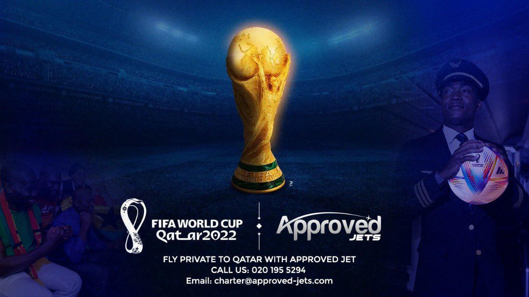 With less than a month until the FIFA World Cup 2022, you can fly on your own schedule to and from Qatar in a private Jet with Approved Jet from any part of the WORLD!⚽️ 🏆

Book with us Now! 

#fifaworldcup2022 #qatar2022 
#footballgames #flyprivate #flyprivatetoqatar #worldcup