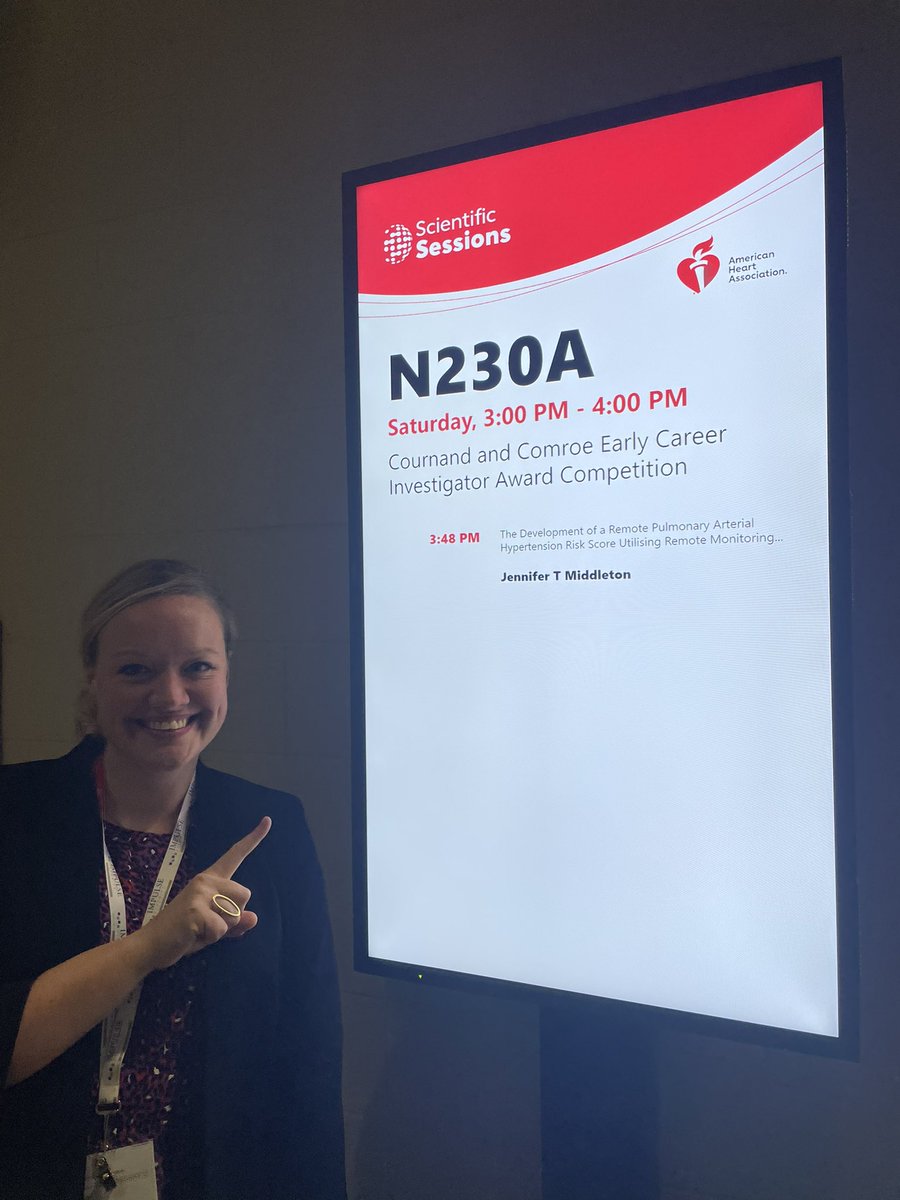 Very proud to have supported <a href="/dr_jenmiddleton/">Jen Middleton</a> fantastic work and a great talk at the cournand comroe young investigator session ! Well done ! #aha22 <a href="/3CPRCouncil/">3CPR Council</a>