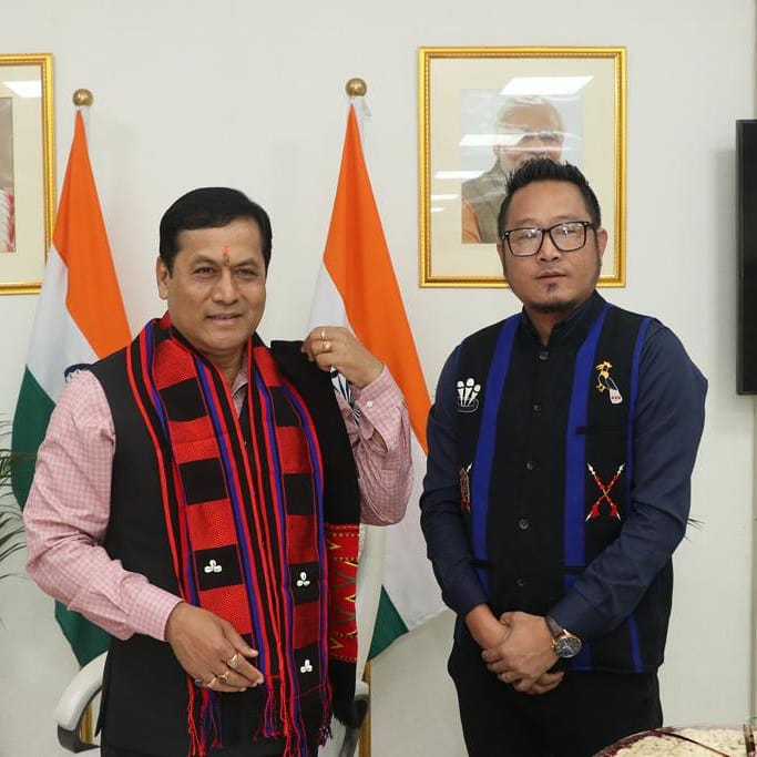 SubenthungK's tweet photo. Had a meaningful meeting with Shri.  Sarbananda Sonowal hon'ble Union Minister of Port, Shipping, Waterways and Ayush Government of India at his official residence in Delhi.

@JPNadda @blsanthosh @sarbanandsonwal @BJP4Nagaland https://t.co/HaRryKGuT6
