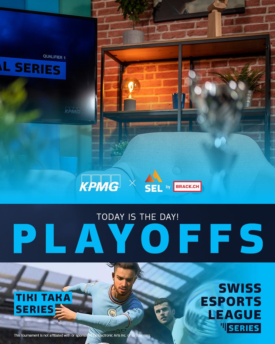 Swiss Esports League (@esportsleaguech) on Twitter photo Today is the day!🤩
We are already LIVE with the Playoffs of the #FIFA23 SEL x <a href="/KPMG_CH/">KPMG Switzerland</a> TikiTaka Series.🔴
Tune in and watch who's able to win it all!👑
📺 twitch.tv/swissesportsle… Today is the day!🤩
We are already LIVE with the Playoffs of the #FIFA23 SEL x <a href="/KPMG_CH/">KPMG Switzerland</a> TikiTaka Series.🔴
Tune in and watch who's able to win it all!👑
📺 twitch.tv/swissesportsle…