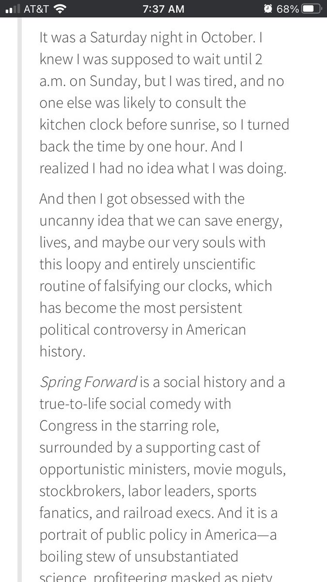 Daylight Saving Time is a joke.  My Uncle Michael wrote the book about it. So now it makes me laugh and cry, and it’s not just because I’ve been up with Eamon for way too long michaeldowningbooks.com/books/spring-f…