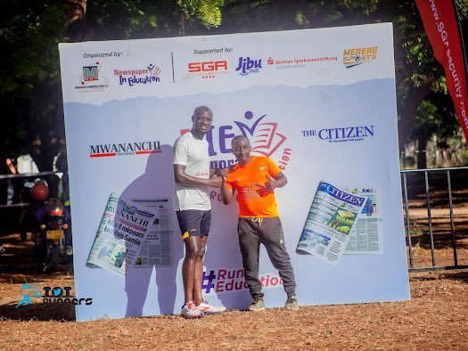 charlesabel24's tweet photo. Ilikuwa ni fursa na furaha ya kipekee kukutana na kukimbia pamoja na brother @franklin_tissa na kundi la @TOTRunners katika mbio za #run4education zilizoandaliwa na Mwananchi Communications Limited https://t.co/HUbmhCGIRT