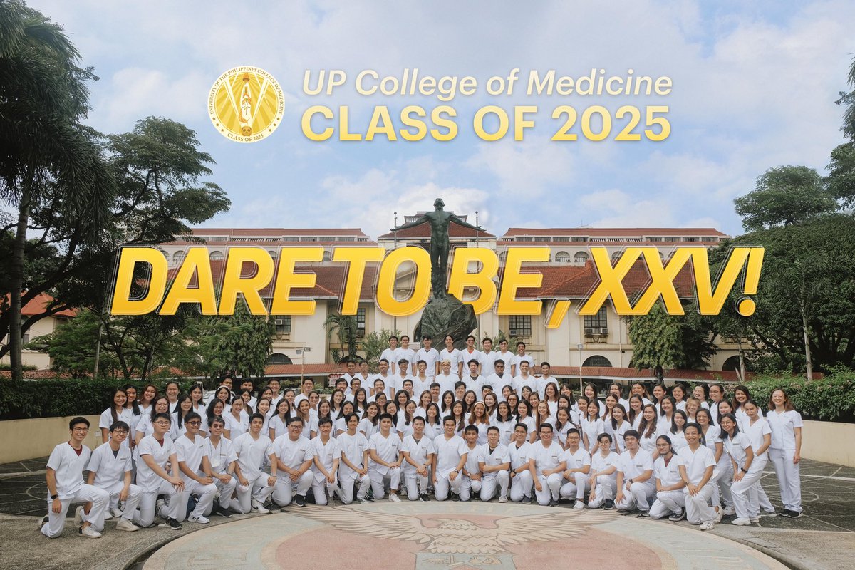 upcm2025's tweet photo. Overcoming the digital boundaries with the fire to become 6-star physicians and to be able to serve the underserved, we have dealt with the limitations and have continuously sustained our momentum.

We are The UP College of Medicine Class of 2025 and We Dare To Be.

#DareToBeXXV https://t.co/4u3NNVU0Hb