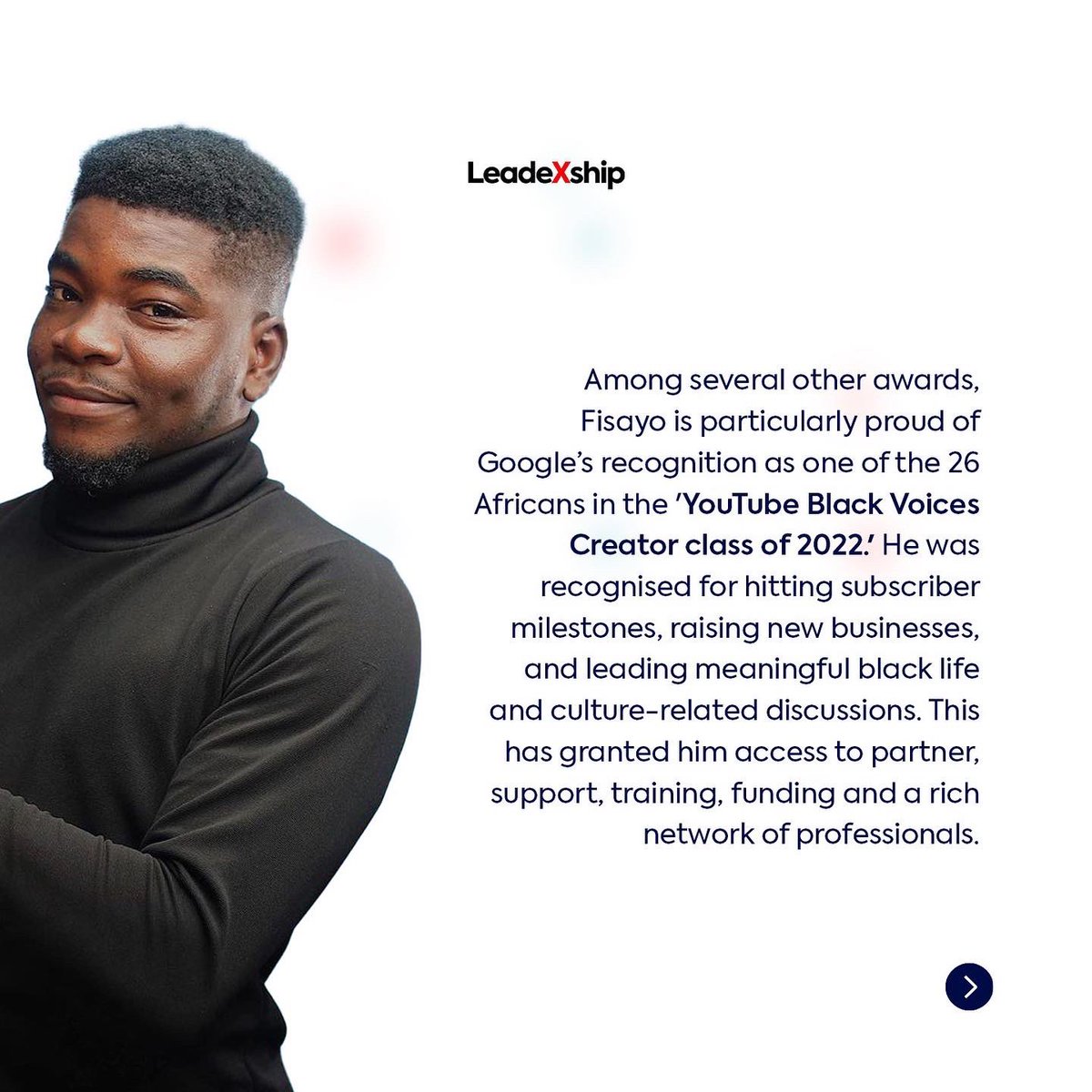 LeadEx__'s tweet photo. The only limitations that exist are the ones created in your mind.
Amongst several other lessons, @Fosudo story teaches that we can all become everything we set our hearts to be.
#leadex #ileadcampaign #creatives #creativespolights #community https://t.co/fivZK4IGgt
