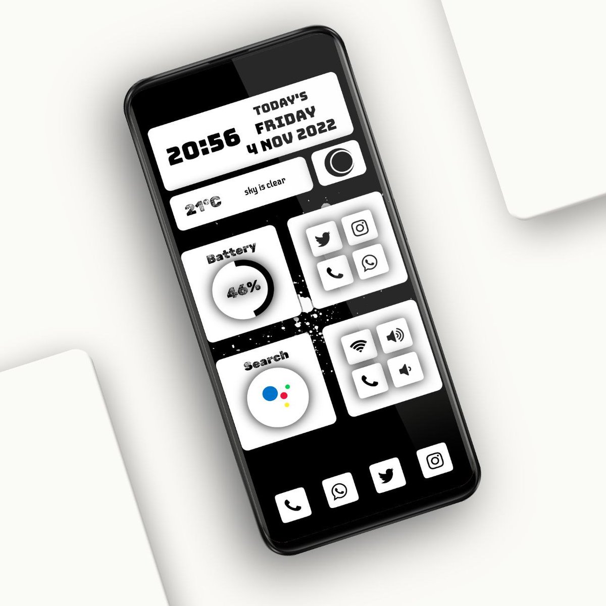 AceSetup's tweet photo. I'm Delighted to announce that our New App biChrome KWGT is now available on @GooglePlay

It is inspired by iOS and Monochrome theme.

In this initial release you will get 40 Premium widgets with regular updates till it reaches 70

Check the App here - https://t.co/Y5rVqWwgaV

RT https://t.co/fYhULiEliK