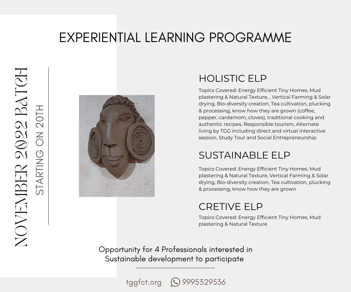 TGGFCT's tweet photo. 2nd Batch, onsite #ELP starting on 20th Nov.22. Visit https://t.co/Gby8Xyie9C 

#wayanad #ExperientialLearning #bamboocraft #clayart #tinyhome #diy #mudhouse #mudplaster #HeritageVillage #responsibletourism #architecture #sustainablearchitecture #alternativeliving #nomadiclife https://t.co/JakGn17QVj