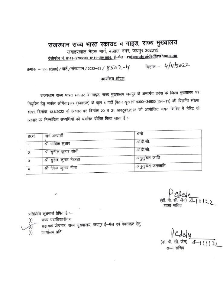BalramM70575757's tweet photo. क्या किसी भी सरकारी नौकरी की चयन प्रक्रिया में उस विभाग के सबसे उच्च अधिकारी का या परीक्षक का हस्तक्षेप करना उचित हैं अगर नहीं तो स्काउट में सी ओ की चयन प्रक्रिया में ऐसा क्यों हुआ इसका जवाब कोन देगा। @ashokgehlot51 @bsgnhq
#scoutguide
#stopcurruption
#justiceforscoutvacancy https://t.co/F0dCGFr9cj