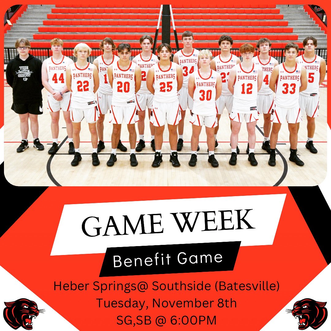 It’s officially our first GAME WEEK! We are ready to get the season kicked off this Tuesday at Southside (Batesville). Senior Girls will tip off at 6:00 PM followed by the Senior Boys.