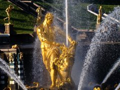 Perhaps the greatest technological achievement of Peterhof is that all of the fountains operate without the use of pumps. Water is supplied from natural springs and collects in reservoirs in the Upper Gardens.