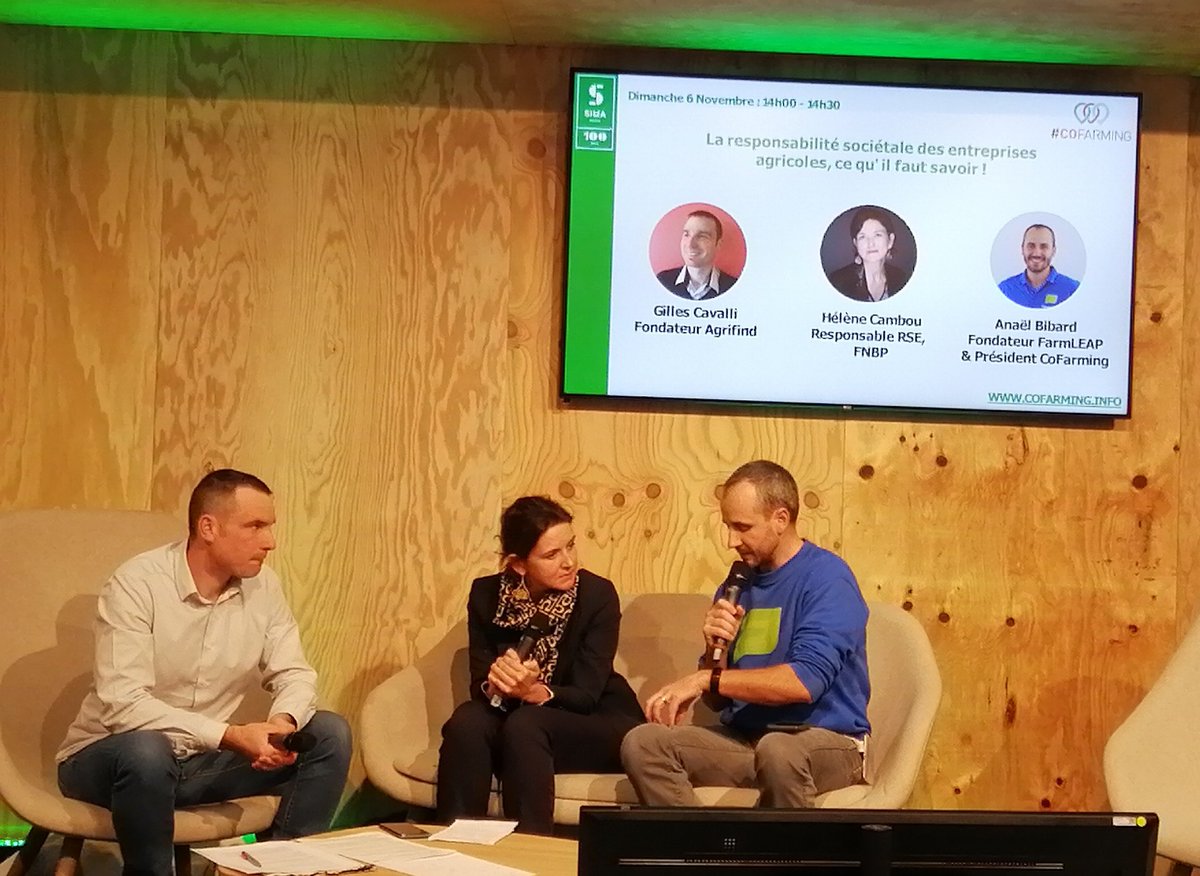LacombeMelanie2's tweet photo. Conférence #simatech au @sima_paris sur le sujet RSE avec @HeleneCambou @anaelbibard @_AGRIfind https://t.co/2aZKWCfZer