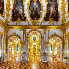 Who built Peterhof?
Image result
The Baroque Grand Palace (1714–28) was designed by Domenico Trezzini and the palace's gardens by Alexandre Le Blond; Bartolomeo Rastrelli enlarged the structure in 1752. Peterhof subsequently became the most lavish and popular of the Russian royal summer residences.