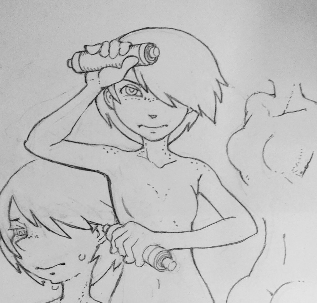 【描きかけ 創作メモ 全裸忍者】
ひさびさに全裸忍者をこしらえる。
いまいちピンとこない 