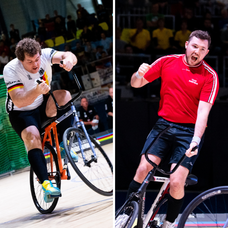UCI_cycling's tweet photo. 🇩🇪 Germany vs Austria 🇦🇹

Watch the cycle-ball final live on UCI Youtube from 15:50 CET at the 2022 UCI Indoor Cycling World Championsips

#Ghent2022