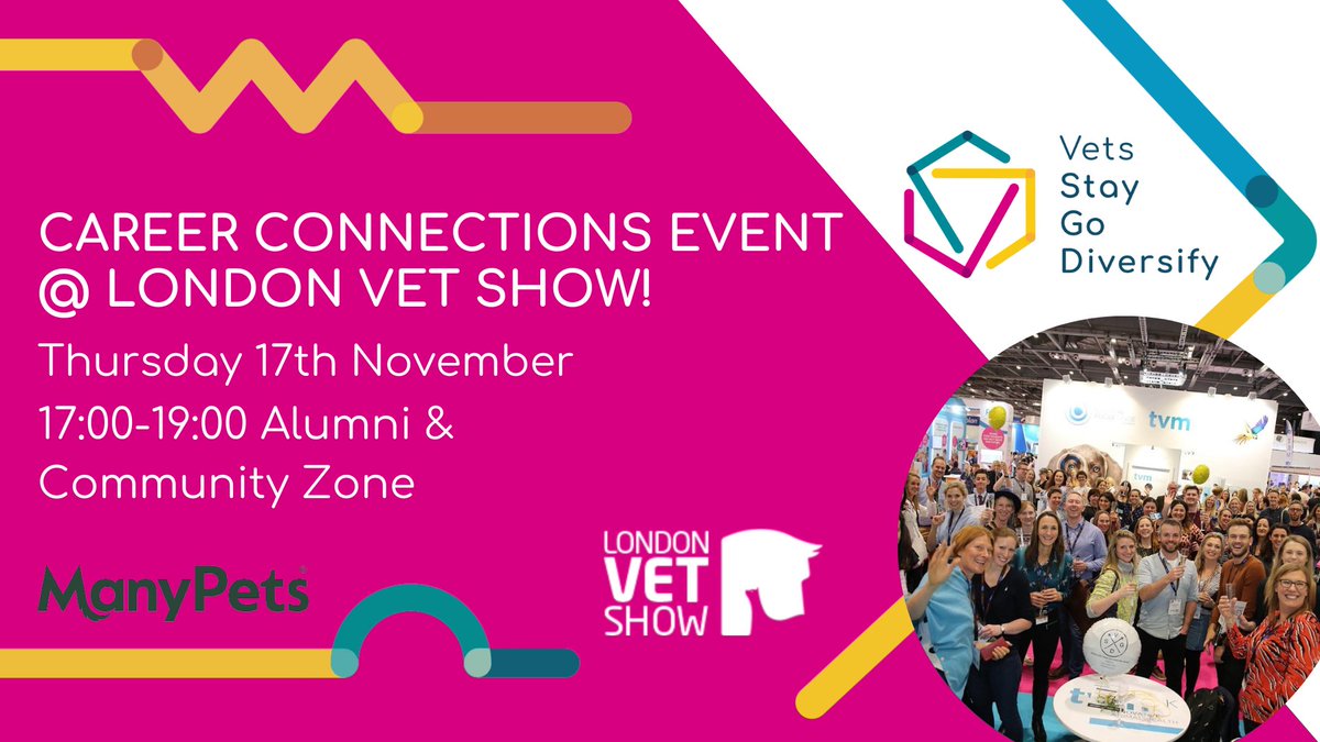 Join our Career Connections event & meet fellow career explorers - find mentors to support your next steps, make friends, find jobs & know you are not alone. Let's hang out @VetShow fill in this form & let's get connected @RoryTheVet @manypets_uk bit.ly/CareerConnecti…