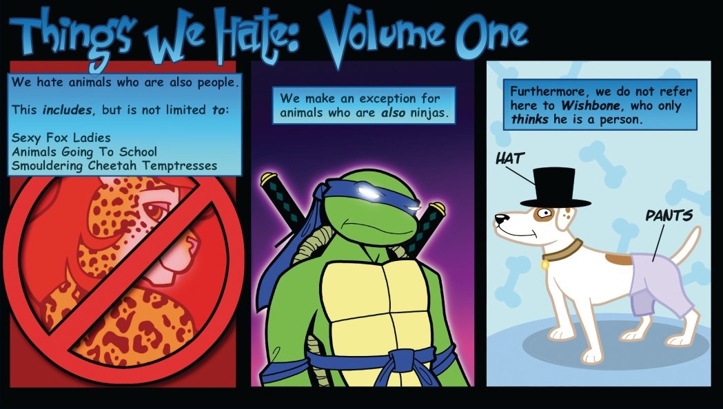 furry_moments's tweet photo. First up: Penny Arcade's "Things We Hate: Volume One" in April 3, 2002 which reads like it was hurriedly cobbled together in a post-marathon-jerkoff-session haze of shame and regret https://t.co/XkL2D3Js0U