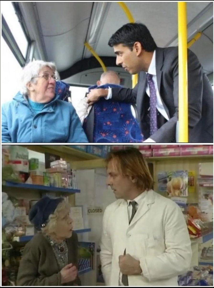 BottomDaily's tweet image. Fun fact! Prime Minister Rishi Sunak is a huge fan of Bottom, so much so he likes to go around his favourite scenes....