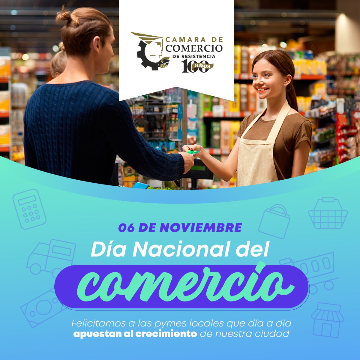 El #comercio es uno de los ejes claves para el desarrollo e identidad de una ciudad. Hoy, en su día, queremos saludarlos y reafirmar nuestro compromiso con el sector.

¡Felicidades a quienes  apuestan al crecimiento de Resistencia! 👏

-

#Pymes #Efemérides #DiaDelComercio