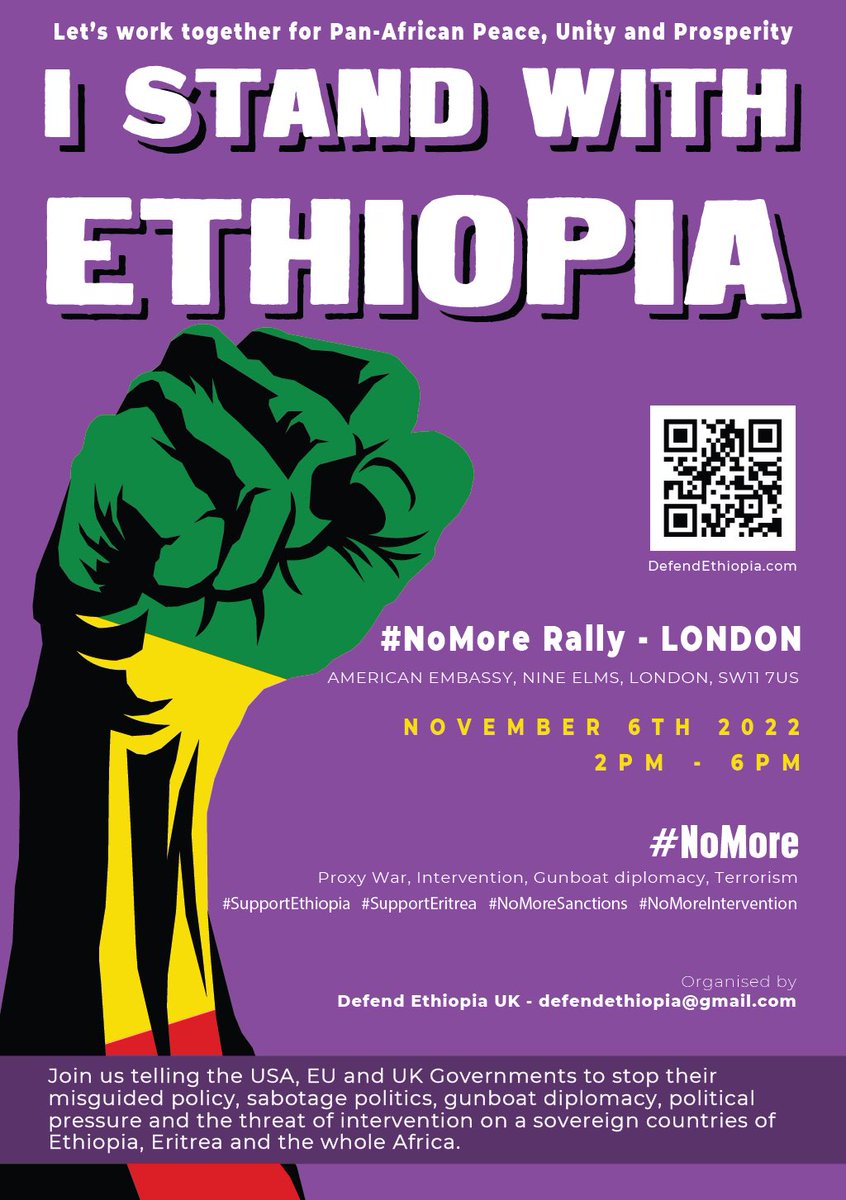 JamalMOsman's tweet image. The #Ethiopian community in #Britain are protesting today outside the #US Embassy in #London - “to work together for Pan-African peace, unity and prosperity” - support the peace deal between the Ethiopian Govt and #TPLF rebels. #NoMore