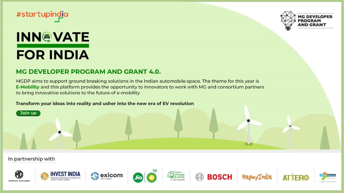 MG motors launched the 4th edition of MG Developers Programme and Grant; focusing on building sustainable solutions across EV sector. Winners get access to Grant Money, Leadership-Mentorship, Chance to scale business from Prototype to Pre-Orders
Apply Now: bit.ly/3RS6ZZZ