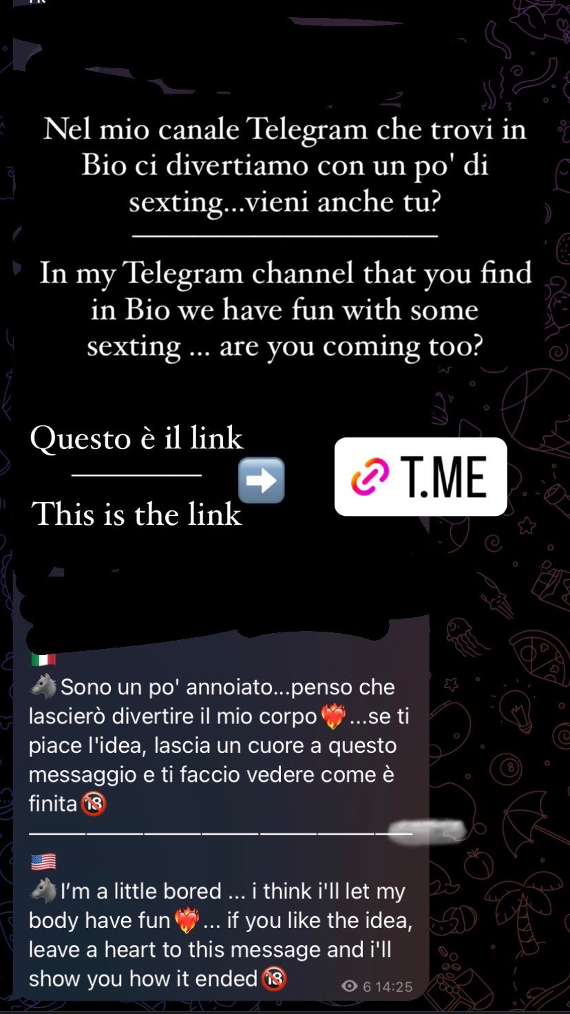 ?????We are having fun with some sexting in my channel, here it is the link if you want to come with