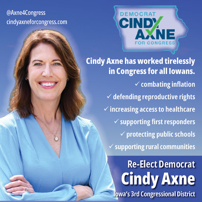 TCRG2012's tweet photo. 🗳️ Cindy Axne @Axne4Congress for U.S. Congress▫️IA-03

🔹️Growing Economy
🔹️Tackling Climate Change
🔹Equality for LGBTQ Community
🔹️Protecting Social Security &amp; Medicare
🔹Reforming Broken Immigration System

https://t.co/0U7E75LhLs

#ResistanceUnited #ONEV1 Z21 #wtpBLUE https://t.co/diIyfchNJ8