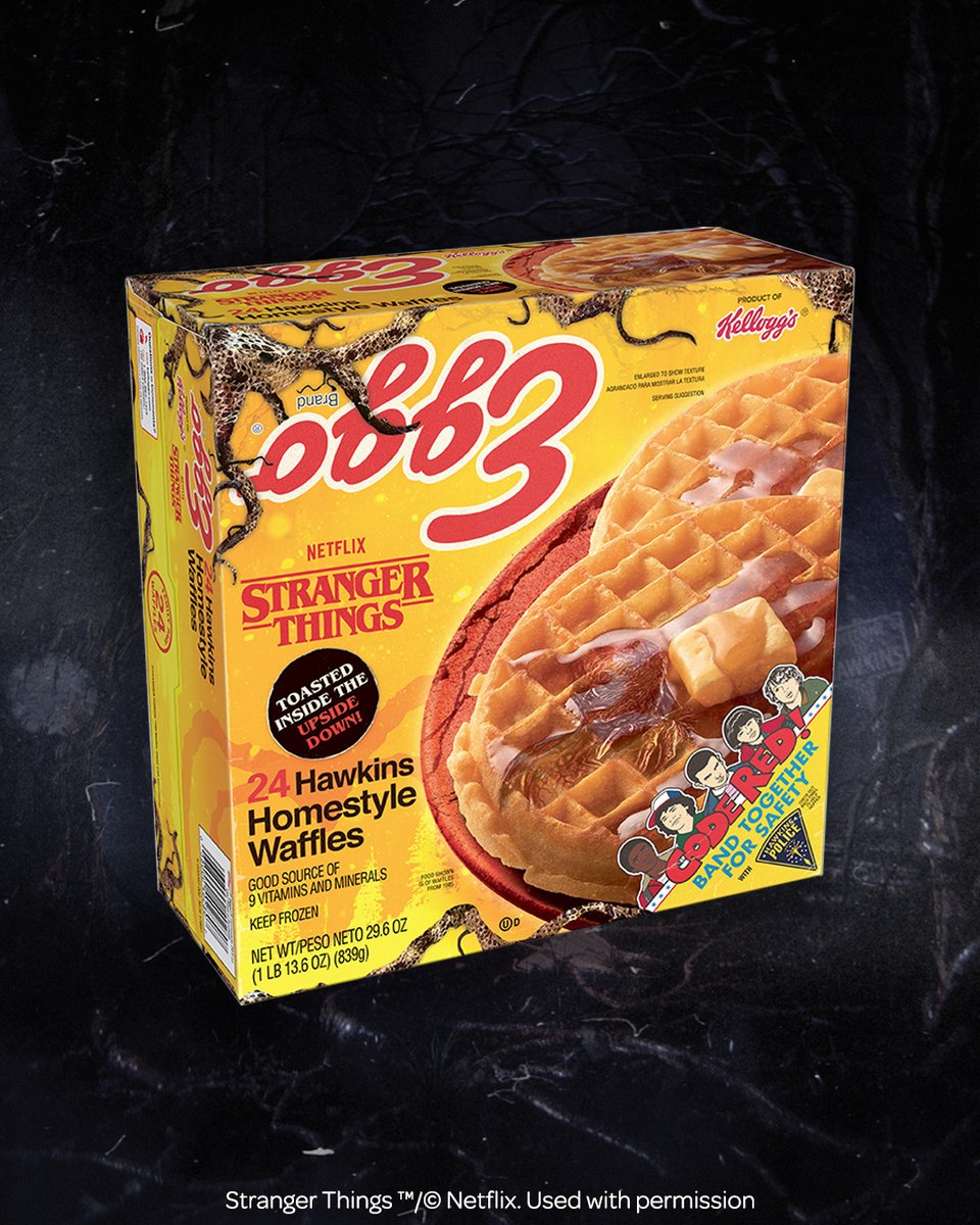 It's Stranger Things Day! We heard these are El's favorite. Find our Hawkins Homestyle Waffles at Walmart only. #strangerthingsday