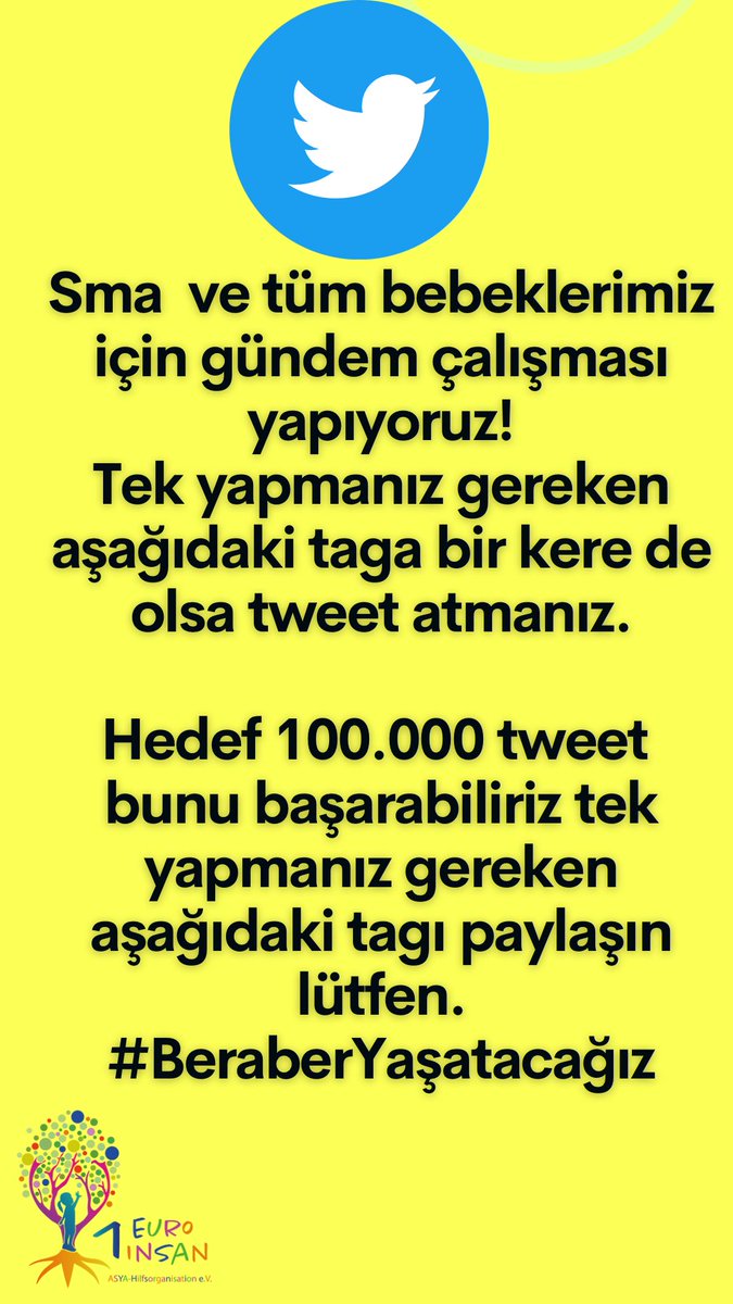 Destekleriniz ile sma hastası bebeklerimize destek olabilir farkındalığı arttırmamıza destek olabilirsiniz. Sma ölümcül bir kas hastalığıdır. Tedavisi mümkün olan bu hastalığın en etkili Tedavi yöntemi Zolgensma gen terapisi ile mümkündür. @saglikbakanligi #BeraberYaşatacağız