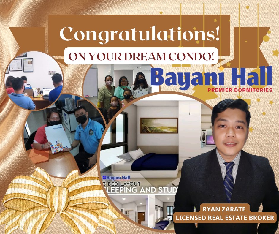 ryanzarate's tweet image. Congratulations Filipinohomes / Leuterio Realty on your third consecutive weekly sales in Bayani Hall Condo For Sale Dagupan Pangasinan and Bayani Hall Condo Urdaneta Pangasinan! Thank you so much to our client's trust! And thank you for your time    m.me/bayanihallcondo