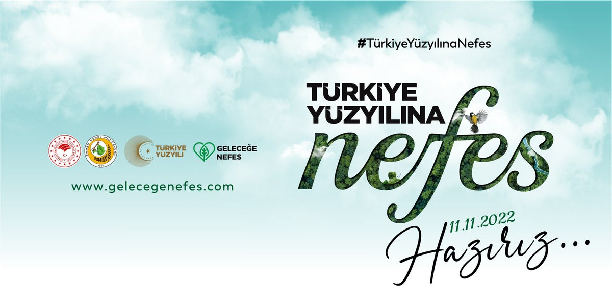 Bu yıl"Türkiye Yüzyılına Nefes"teması ile yola çıkıyor 11 Kasım Milli Ağaçlandırma Günü'nde fidanlarımızı toprakla buluşturuyoruz.

Siz de bu coşkulu günde #TürkiyeYüzyılınaNefes olacak fidanları dikmek için yerinizi alın.

🗓:11 Kasım Millî Ağaçlandırma Günü
📍:81 İl Tüm Türkiye