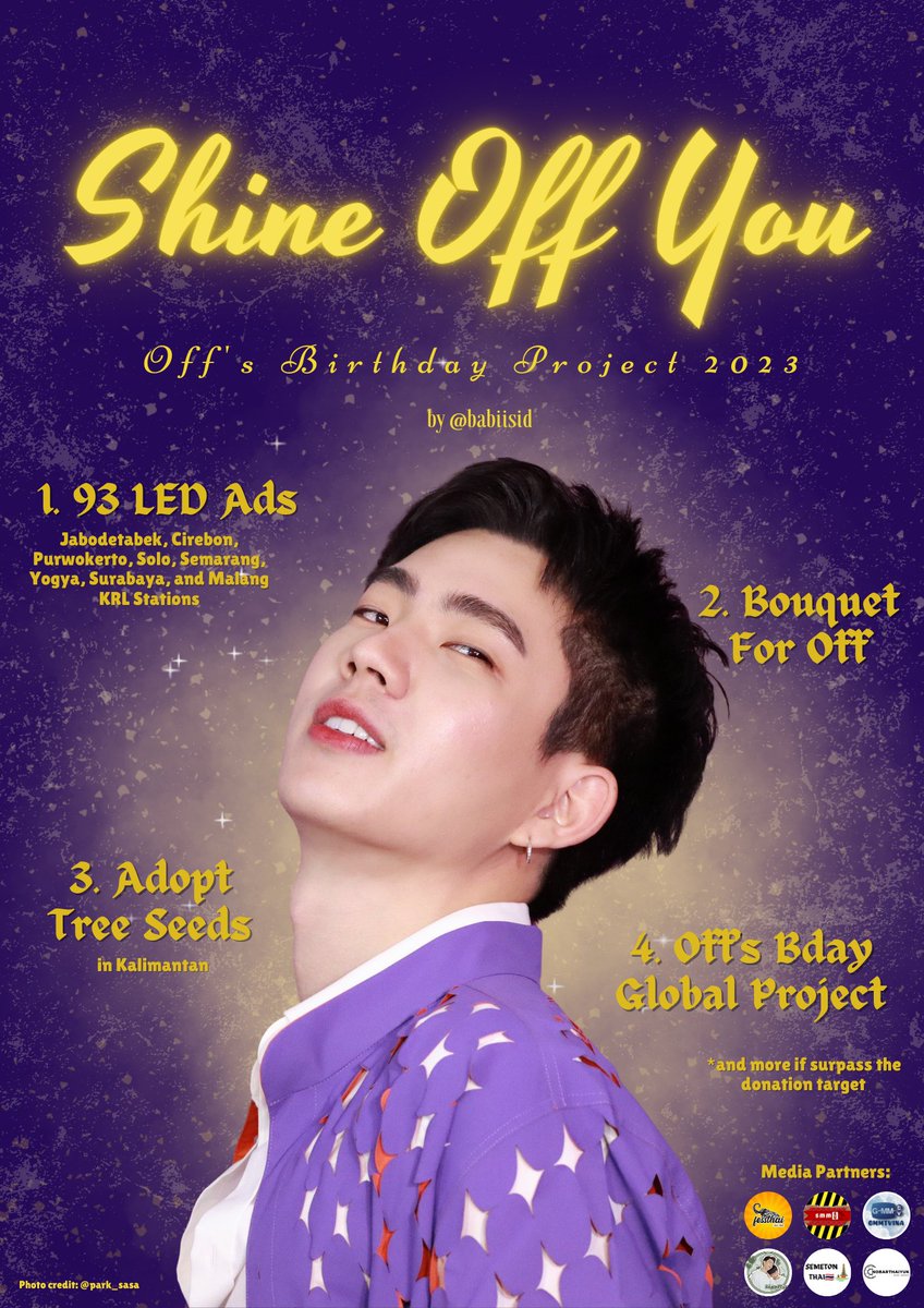 babiisid's tweet photo. ✨Shine Off You✨
Off's Birthday Project 2023

Halo Babiis! kali ini @babiisid kembali mengadakan project dalam rangka ulang tahun Off Jumpol yang ke-32 tahun!🥳🥳

Simak thread di bawah untuk informasi lebih lanjut👇
#ออฟจุมพล #OffJumpol https://t.co/TCCSmbw3Pn