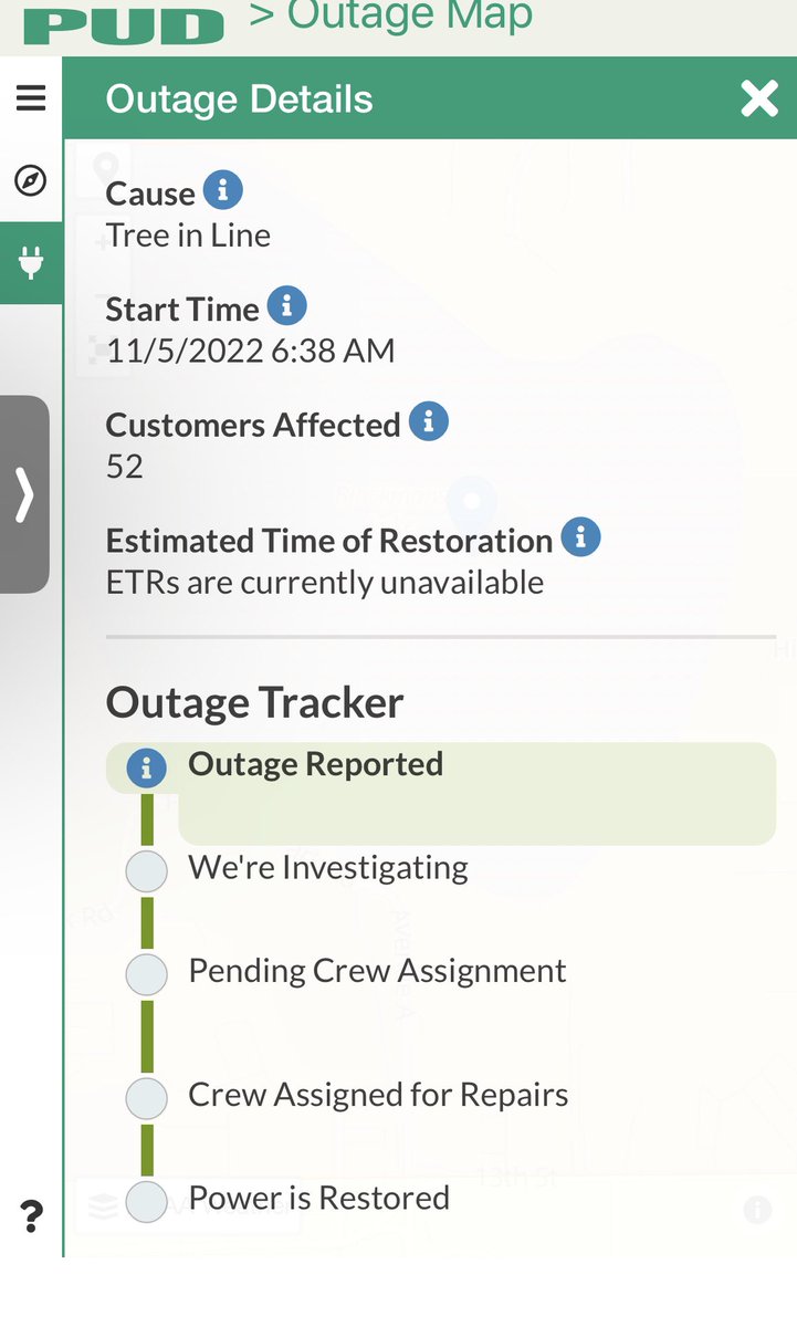 superval07's tweet photo. @SnoPUD This is insane! 32 hours without power! And I don’t see a change in status @SnoPUD @snocounty https://t.co/PCsQTdhodY