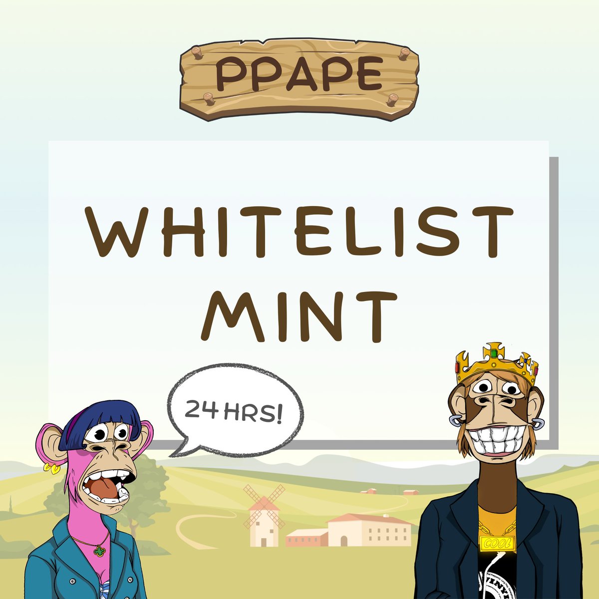 PPAPE_IO's tweet photo. 🔥🔥 WHITELIST MINT NOW🔥🔥

Don't miss out!!

Or you'll have to try your luck in Public Mint...if there is one🙉🙉 

#PPAPE #NFT #FreeMint #ZeroRoyalty #ETH https://t.co/3RdIS0Ukan