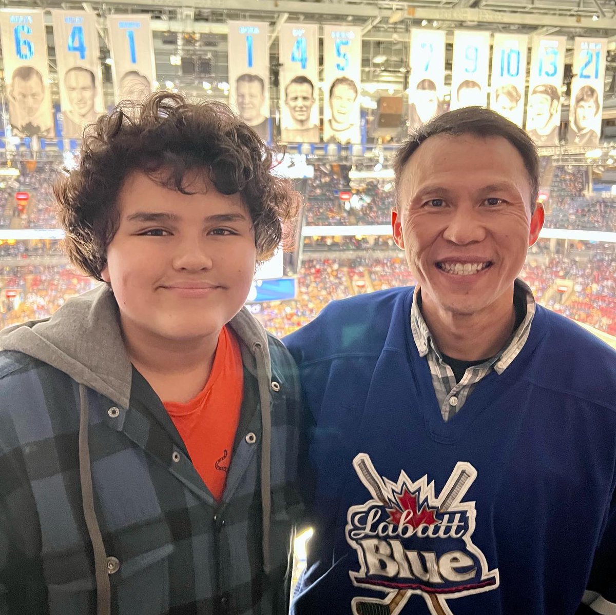 Thom Tran (@_thomtran) on Twitter photo Arena No. 21 on my <a href="/NHL/">NHL</a> Bucketlist Tour! My <a href="/LabattUSA/">Labatt Blue Light</a> jersey has been to all of them!
<a href="/ScotiabankArena/">Scotiabank Arena</a>, Toronto, Canada.
Sat. 5 Nov. 2022: <a href="/MapleLeafs/">Toronto Maple Leafs</a> Vs. <a href="/NHLBruins/">Boston Bruins</a>
Took my nephew Bruce to my first (😳) Canadian Arena on the Bucketlist!
Boston on Monday for Arena #22! Arena No. 21 on my <a href="/NHL/">NHL</a> Bucketlist Tour! My <a href="/LabattUSA/">Labatt Blue Light</a> jersey has been to all of them!
<a href="/ScotiabankArena/">Scotiabank Arena</a>, Toronto, Canada.
Sat. 5 Nov. 2022: <a href="/MapleLeafs/">Toronto Maple Leafs</a> Vs. <a href="/NHLBruins/">Boston Bruins</a>
Took my nephew Bruce to my first (😳) Canadian Arena on the Bucketlist!
Boston on Monday for Arena #22!