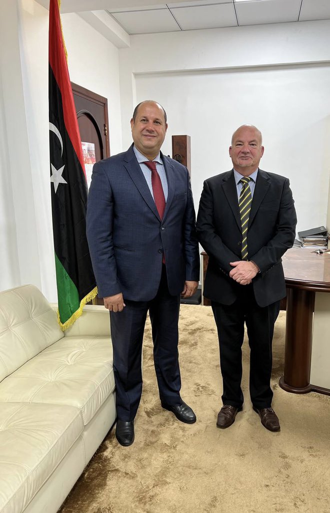 BLBAnews's tweet photo. British Libyan Business Association meets with Dr Ezzedin Massdeg, Director of International Co-operation, Ministry of Economy https://t.co/JJVttSc20b