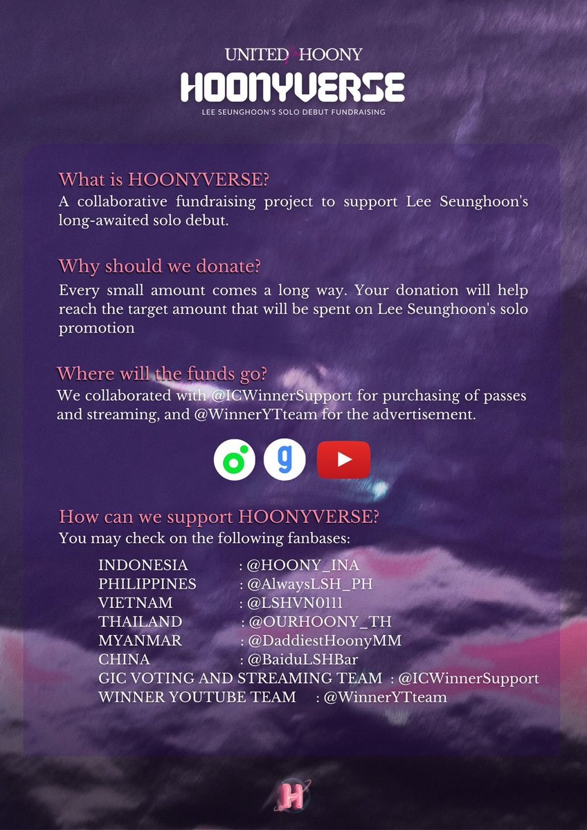 UNITED FOR HOONY: HOONYVERSE PROJECT 💫

In preparation for #HOONY Solo Debut, We'll organize fundraising as part of our support. If you want to help us please read the details below 🤗

#HOONY_1ST_VERSE 
#이승훈 <a href="/official_hoony_/">official_hoony_</a>
