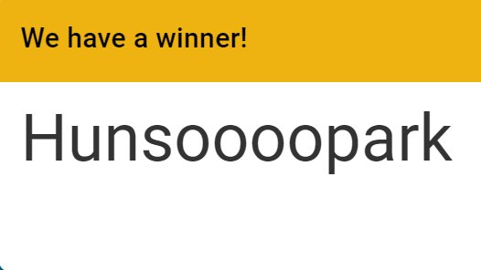 Congratulations @Hunsoooopark for winning the PFP giveaway! 🥳

Thank you to everyone who participated in this giveaway event. 💖