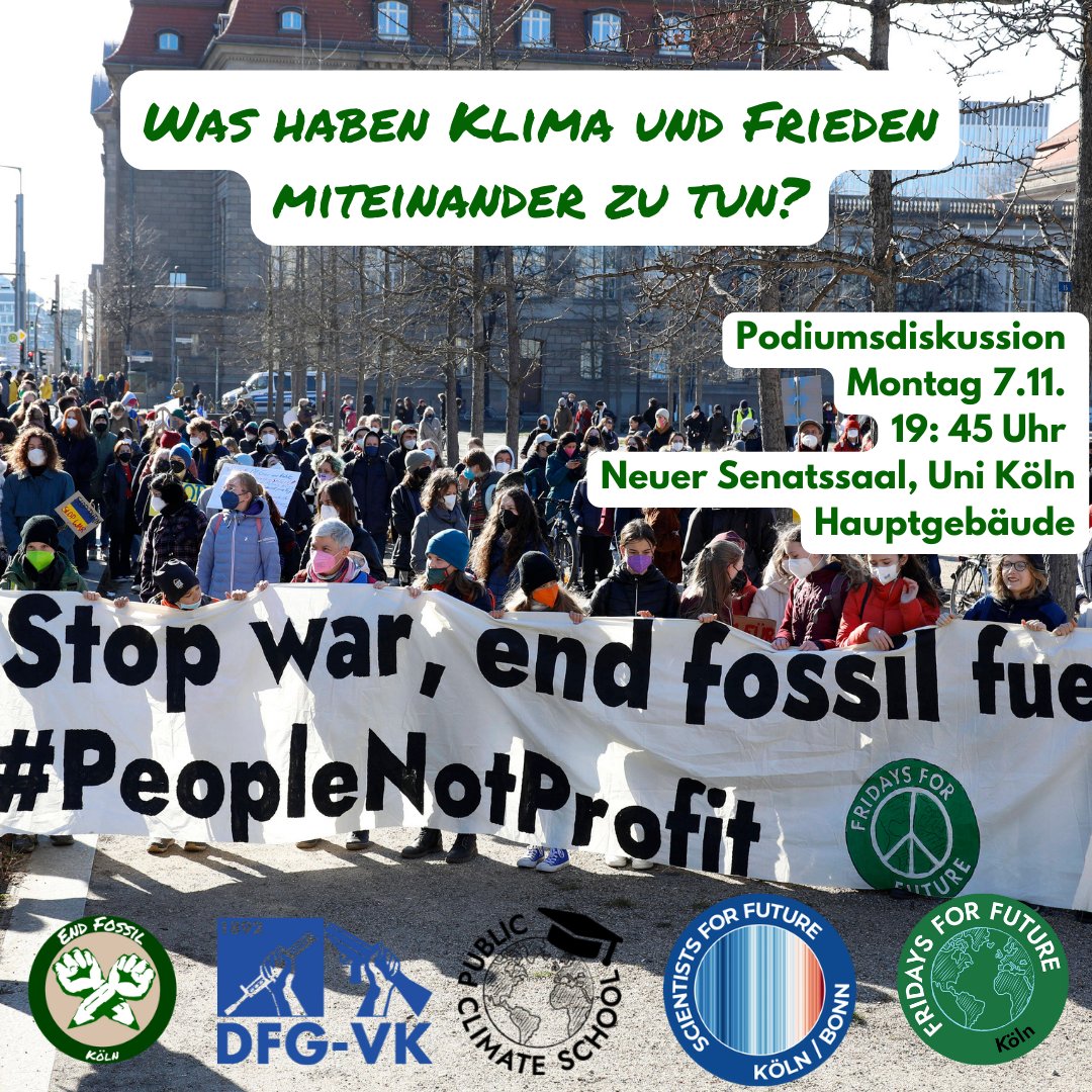 🕊️Was haben Klima und Frieden miteinander zu tun?🕊️

* Müssen wir aktuell die Klimafrage zurückstellen?
* Können und müssen wir gerade jetzt mit Russland zusammenkommen?
* Kann das Klimaproblem als Hebel für einen Frieden dienen?