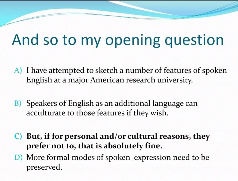 LCRL_PSU's tweet photo. Prof. Swales is wrapping up his talk on “American Academic Speech: A Good Teaching Model or not?”
#PSUALR2022
Q&amp;A starting right afterwards
Join the discussion in Room 4
https://t.co/8IdHyMQW6I https://t.co/HPB5ykbJVM
