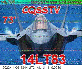 BlackCatSystems's tweet photo. Once again this morning, getting good reception of #SSTV from Europe on 27700 USB in the 11 meter band here in Westminster MD USA, received on a 250 ft V Beam antenna and decoded with Black Cat SSTV: https://t.co/nZS33IDZnx https://t.co/fxJdddMtT8