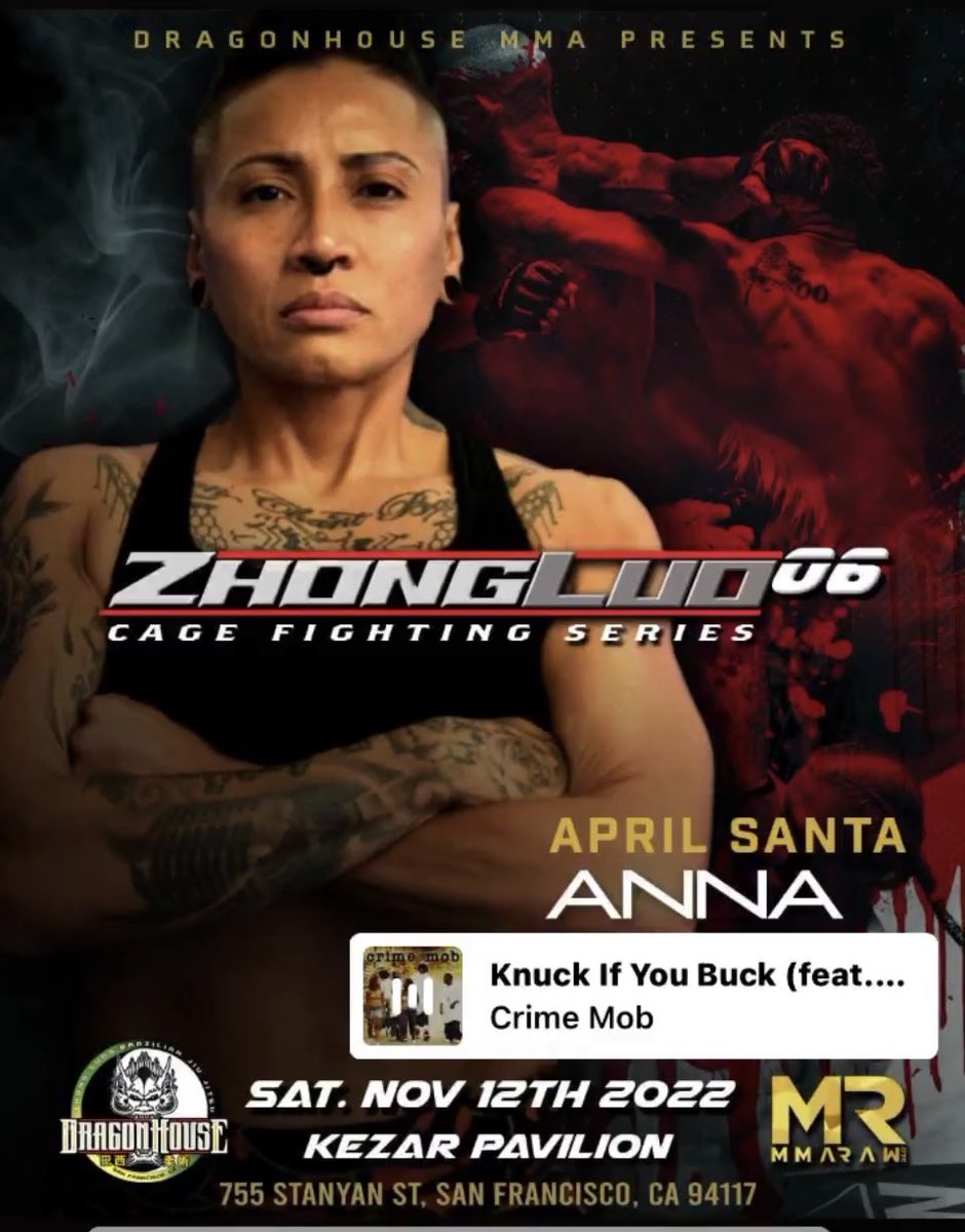 KanahusFreedom's tweet photo. Check it out !!! My sister Hailstorm #Out4Blood fight Nov 12 Kezar Pavilion in San Francisco https://t.co/6F9bz1DDcN