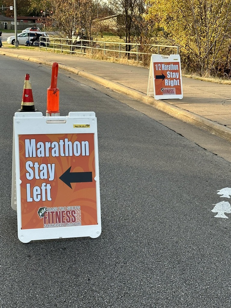 Hanging out at mile 10 where the full splits off from the half. Can’t wait to see everybody!!!

Bass Pro Shops Fitness Series