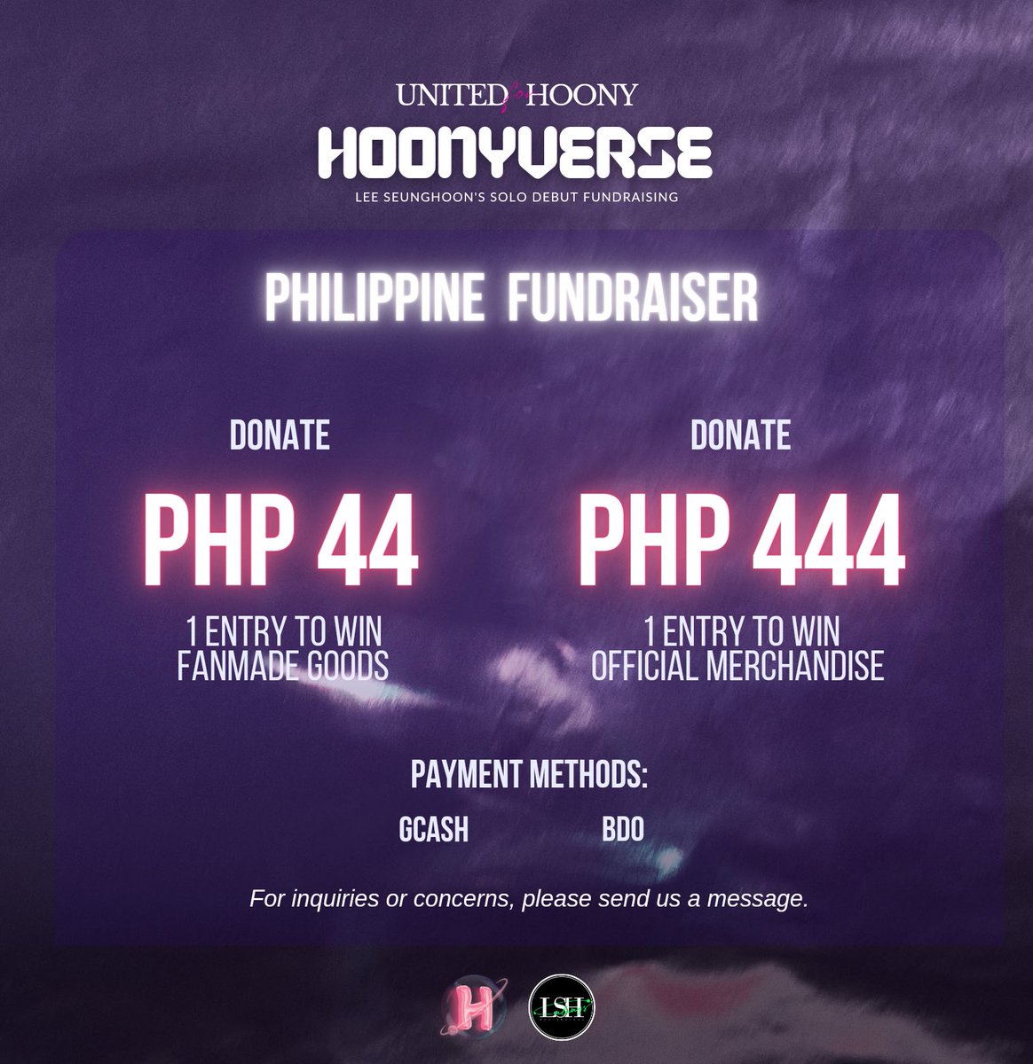 [PH FUNDRAISER] Help us reach our goal for Lee Seunghoon's long-awaited solo 💚

💫 tinyurl.com/hoonyversePH

#HOONY_1ST_VERSE 
#이승훈 <a href="/official_hoony_/">official_hoony_</a>
