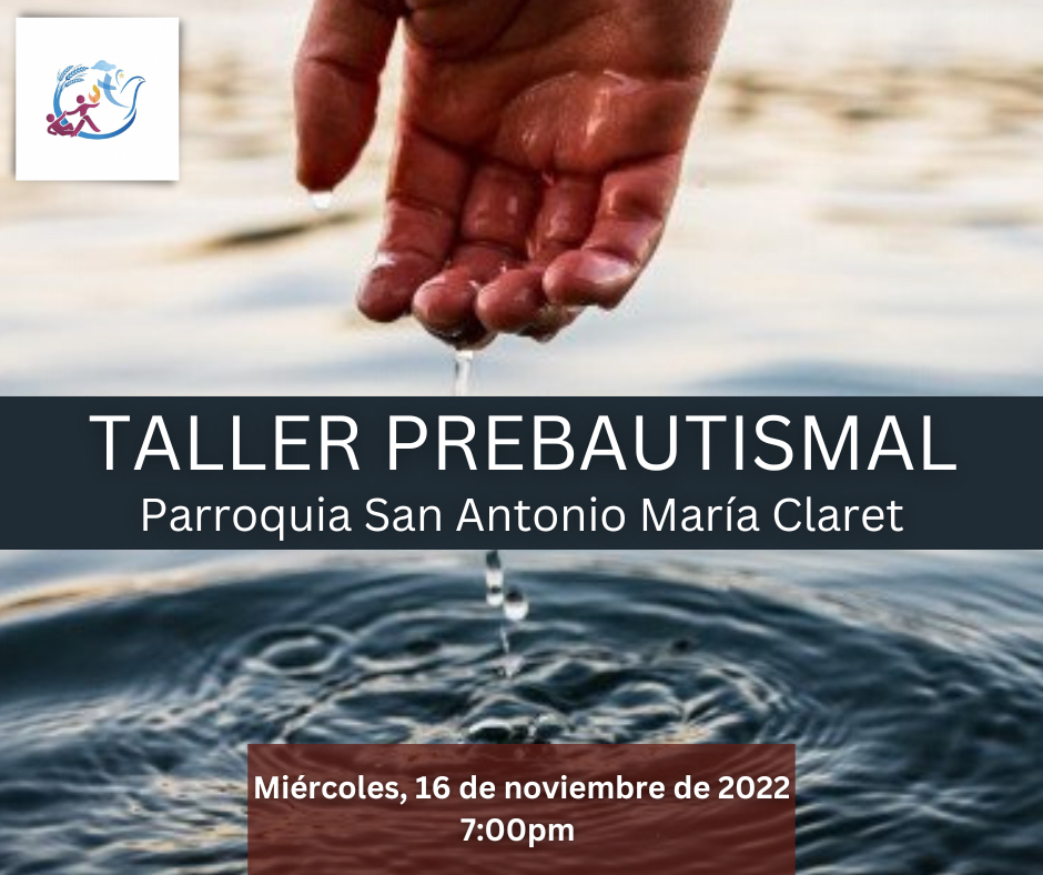 pclaretpr's tweet photo. 𝐓𝐚𝐥𝐥𝐞𝐫 𝐏𝐫𝐞𝐛𝐚𝐮𝐭𝐢𝐬𝐦𝐚𝐥

El miércoles, 16 de noviembre de 2022 a las 7:00pm ofreceremos el Taller Prebautismal.

¡Aprovecha esta oportunidad!

Para más información, comunícate en horario de la oficina al 787-797-3337. https://t.co/EKXmpVGmhb